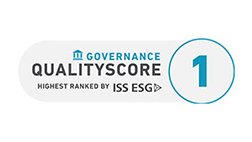 Governance QualityScore 1 Highest Ranked by ISS ESG