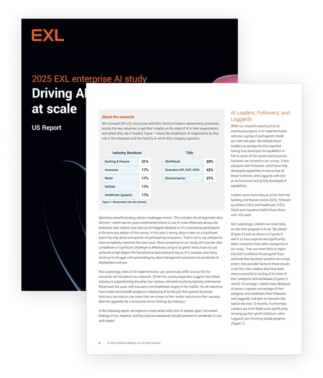 EXL’s 2025 enterprise AI study 