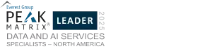 Leader in Everest Group Data and AI Services Specialists North America PEAK Matrix® Assessment, 2025